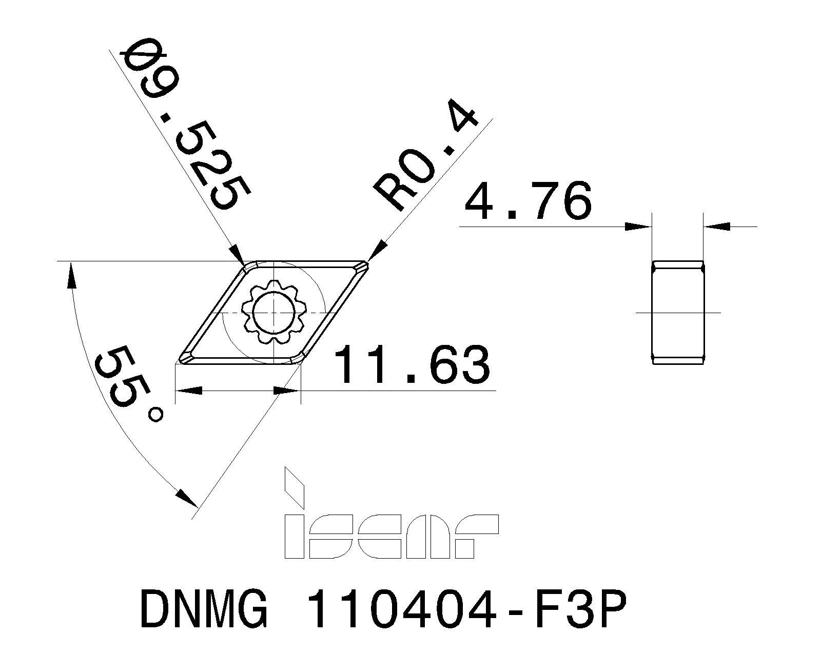 ISCAR Cutting Tools Metal Working Tools DNMGF3P 5560577 DNMG