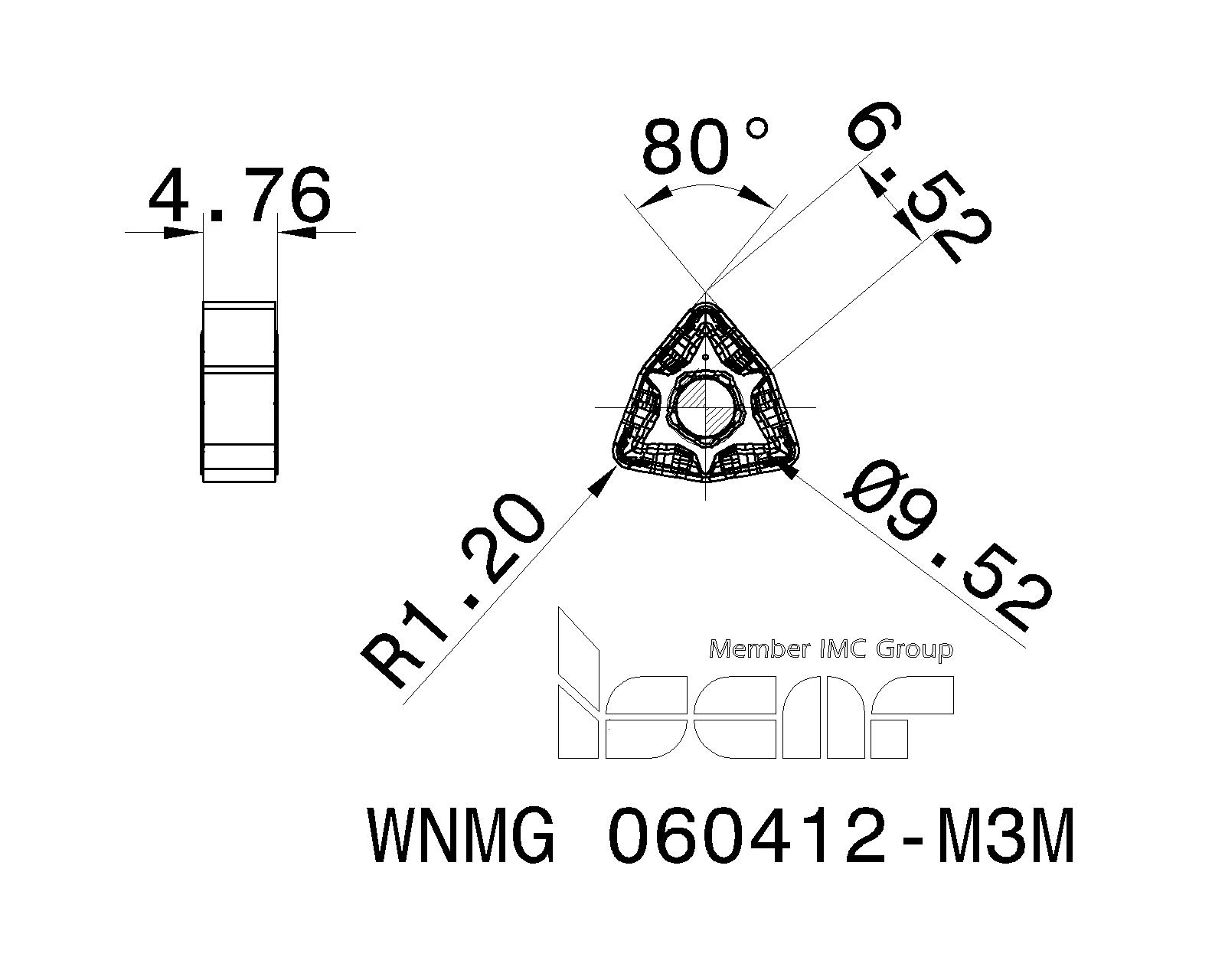 ISCAR Cutting Tools Metal Working Tools WNMGM3M 5566739 WNMG