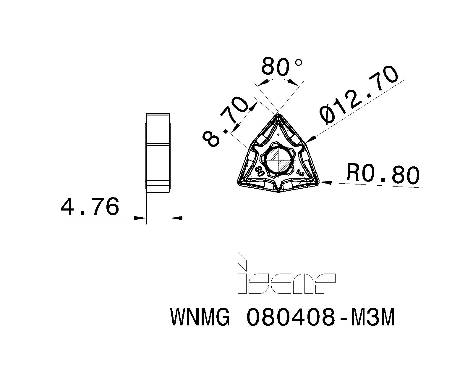 ISCAR Cutting Tools Metal Working Tools WNMGM3M 5566740 WNMG