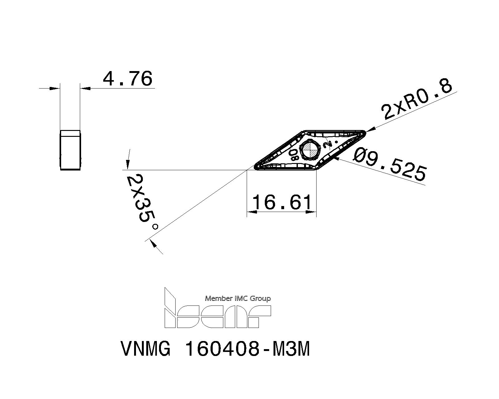 ISCAR Cutting Tools - Metal Working Tools - VNMG-M3M : 5566750 - VNMG ...