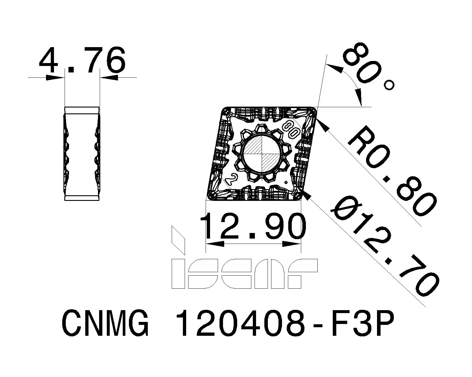 ISCAR Cutting Tools - Metal Working Tools - CNMG-F3P : 5566814