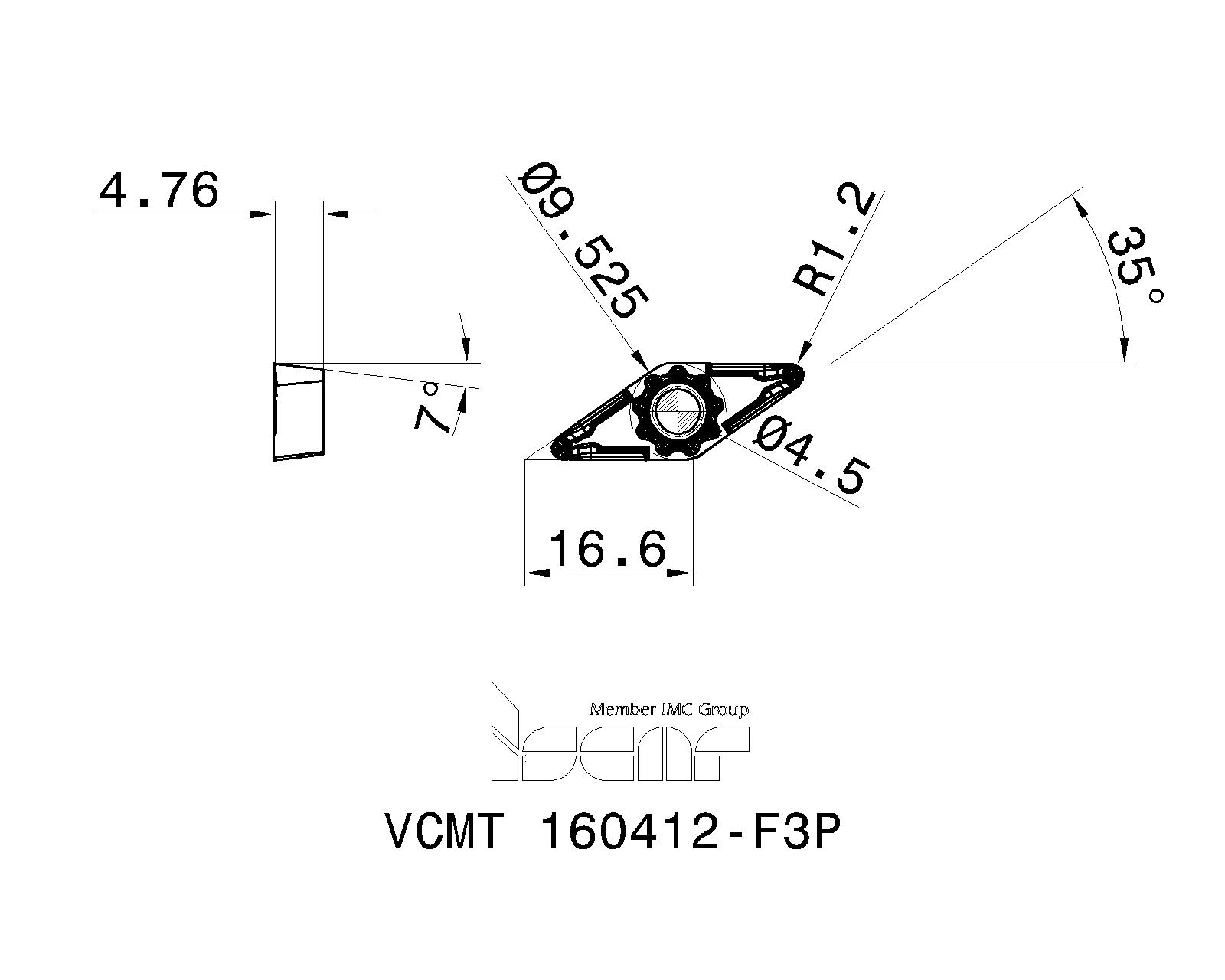 ISCAR Cutting Tools Metal Working Tools VCMTF3P 5566901 VCMT