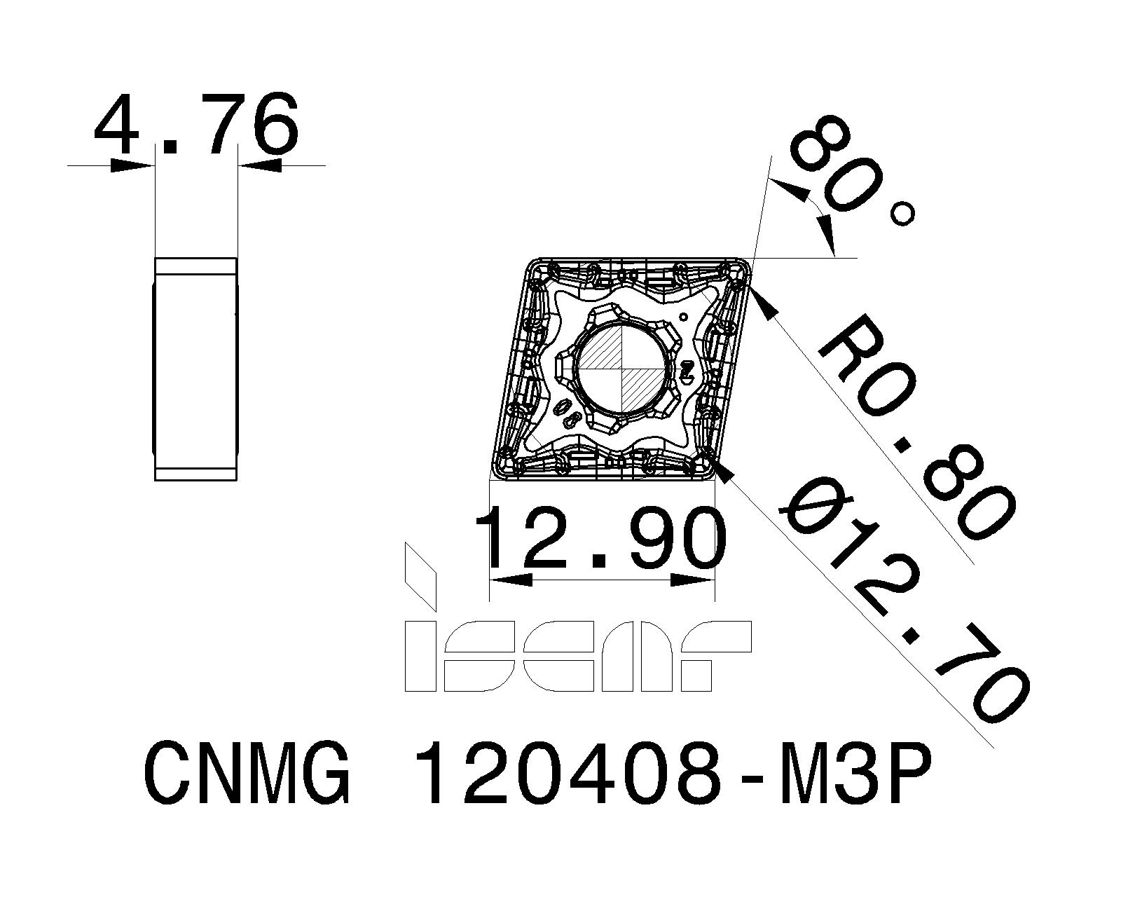 ISCAR Cutting Tools - Metal Working Tools - CNMG-M3P : 5567471