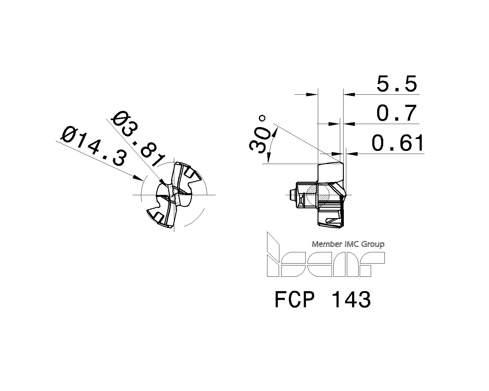 ISCAR Cutting Tools Metal Working Tools FCP 5567738 FCP 143