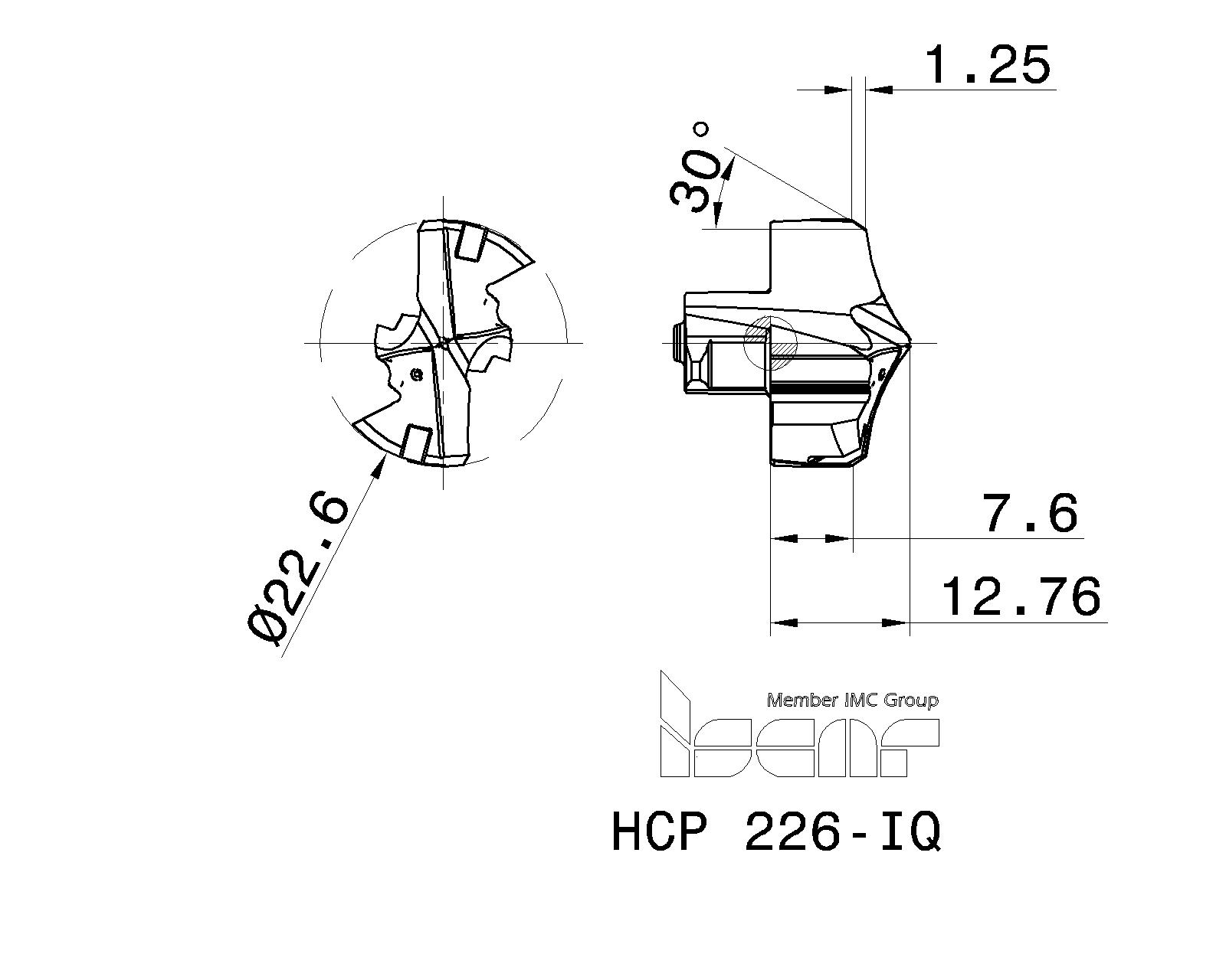 ISCAR Cutting Tools Metal Working Tools HCPIQ 5568041 HCP 226IQ