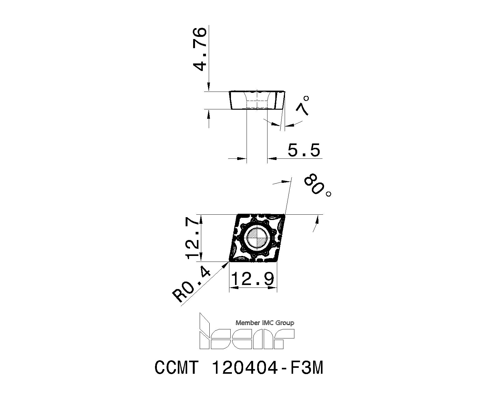ISCAR Cutting Tools Metal Working Tools CCMTF3M 5568817 CCMT