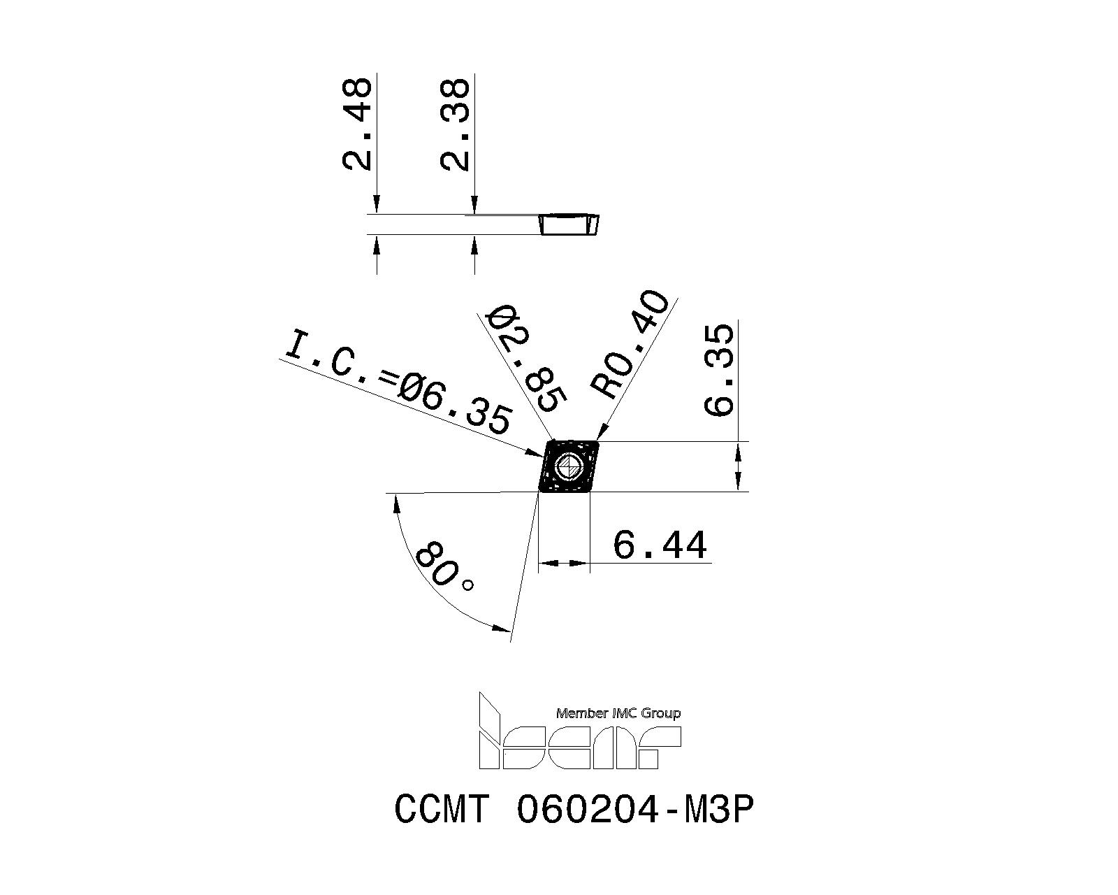 ISCAR Cutting Tools - Metal Working Tools - CCMT-M3P : 5568943 - CCMT ...