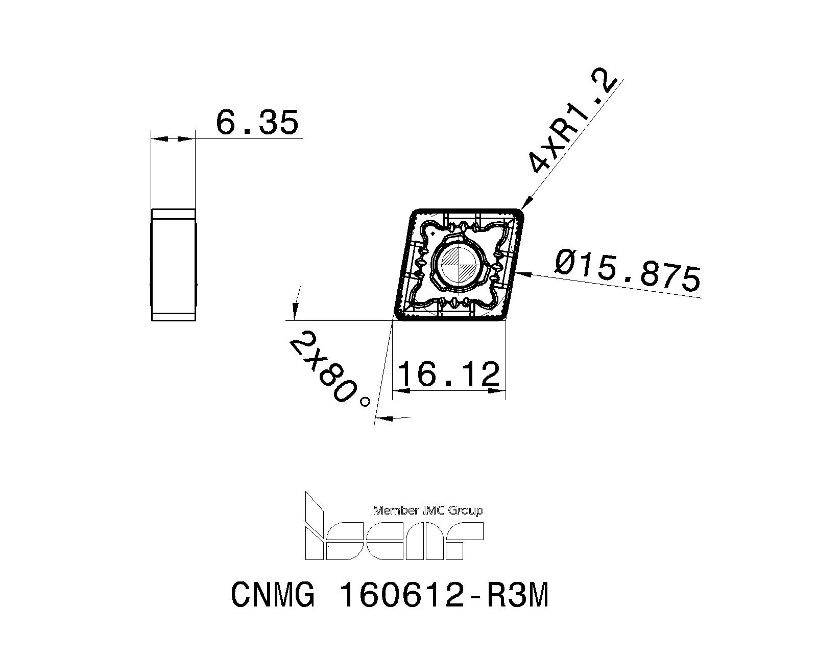 ISCAR Cutting Tools - Metal Working Tools - CNMG-R3M : 5569065 - CNMG ...
