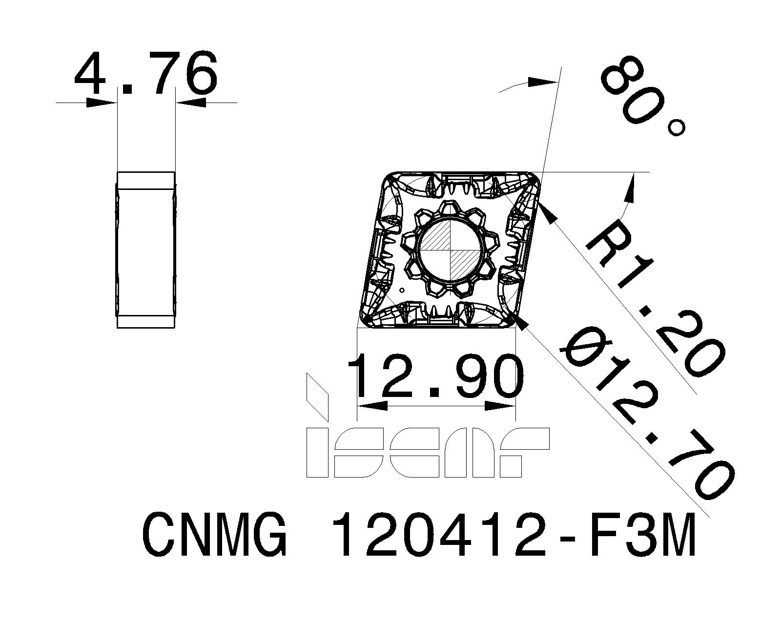 ISCAR Cutting Tools - Metal Working Tools - CNMG-F3M : 5569139