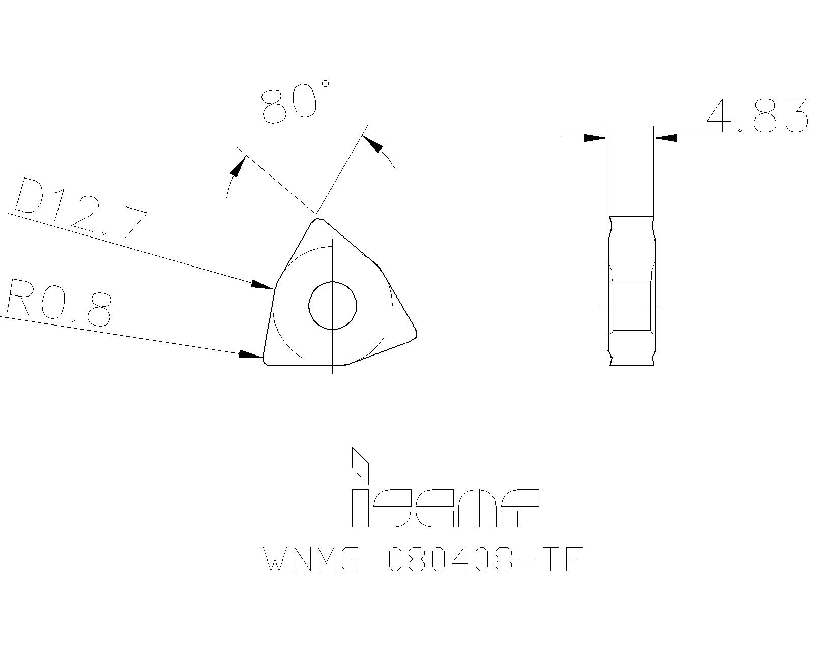 ISCAR Cutting Tools - Metal Working Tools - WNMG-TF : 5596898
