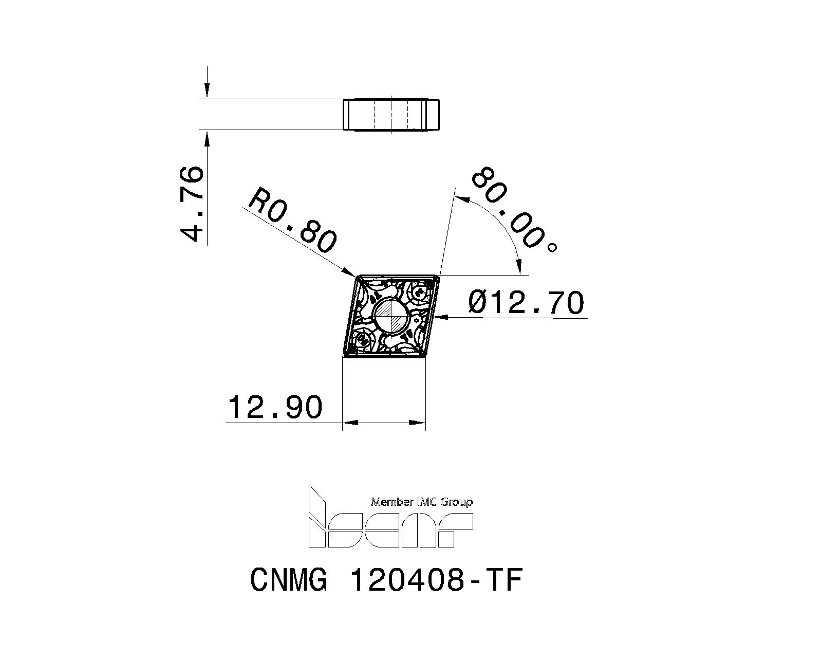 ISCAR Iscar Wendeschneidplatten  CNMG 120408-GN IC807    Wendeplatten zum Drehen 10st 