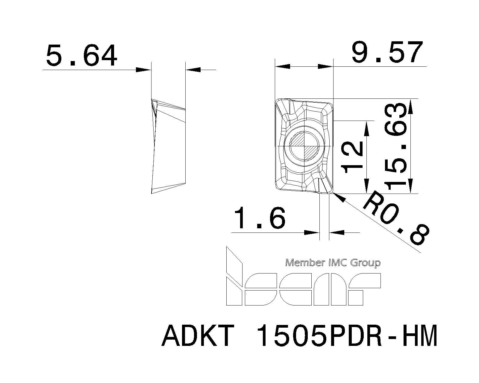 ISCAR Cutting Tools - Metal Working Tools - ADKT 1505PDR/L-HM