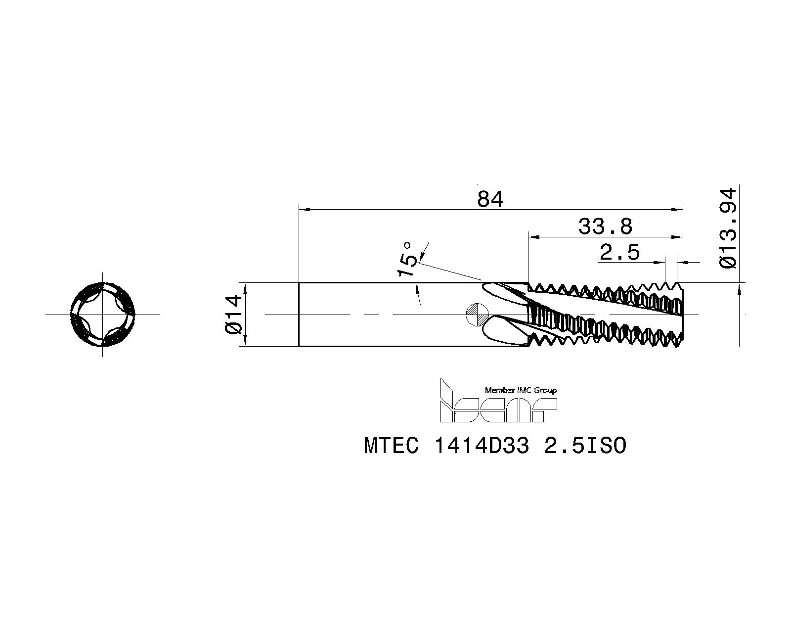 ISCAR Cutting Tools - Metal Working Tools - MTEC-ISO : 5603861