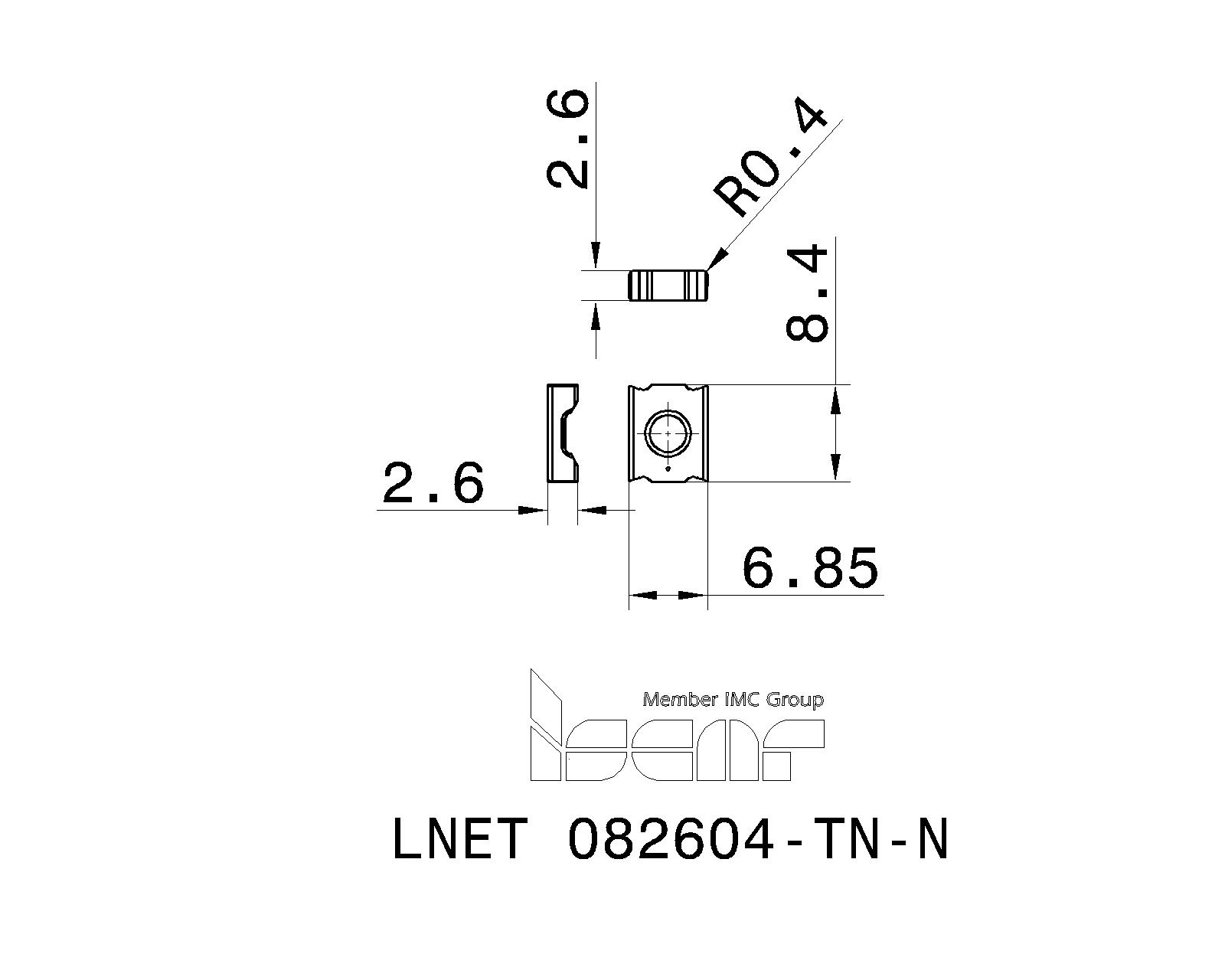 ISCAR Cutting Tools - Metal Working Tools - LNET 08 : 5604575