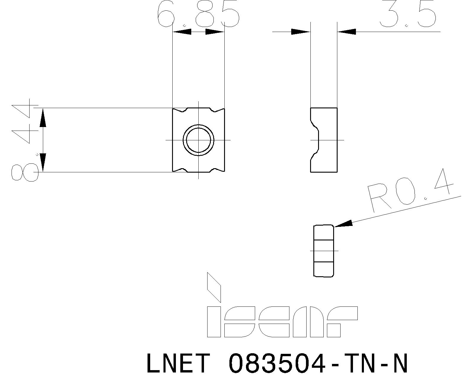 ISCAR Cutting Tools - Metal Working Tools - LNET 08 : 5605866
