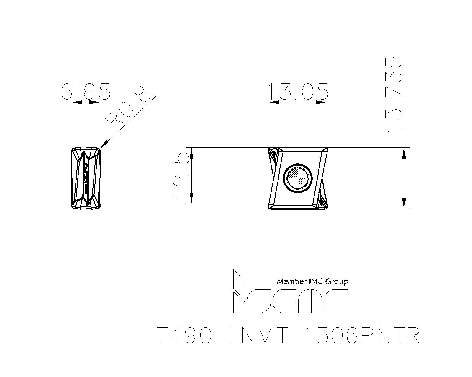 T490 LNMT 1306PNTR IC830  Carbide Inserts Iscar 10pcs 