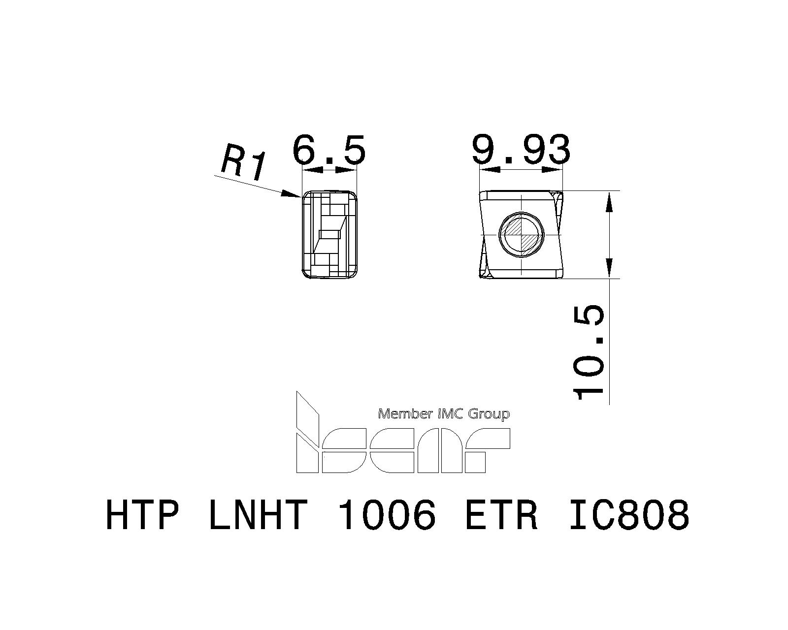 10 X ISCAR HTP LNHT 1006ETR IC808 WENDESCHNEIDPLATTEN CARBIDE INSERTS