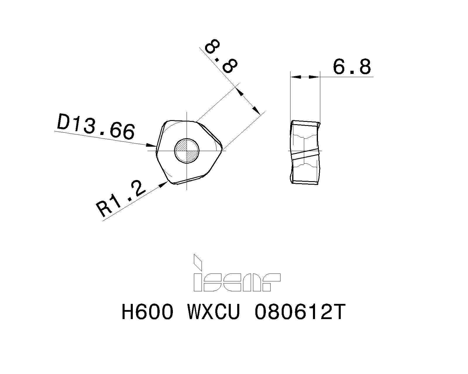 ISCAR Cutting Tools - Metal Working Tools - H600 WXCU : 5606036