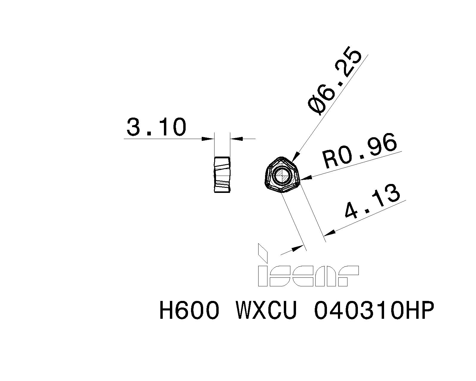 ISCAR Cutting Tools - Metal Working Tools - H600 WXCU : 5606382
