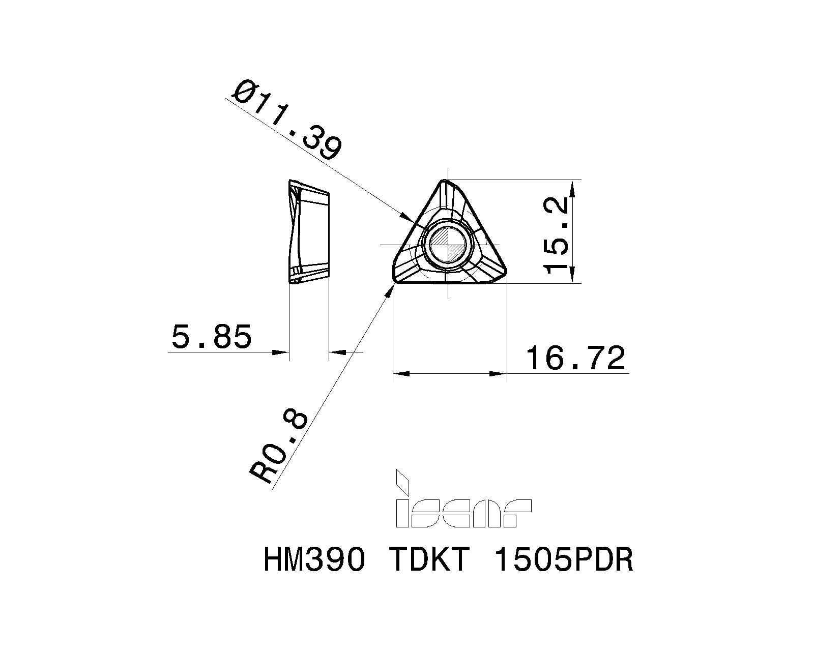 ISCAR Cutting Tools - Metal Working Tools - HM390 TDKT/CT 1505 