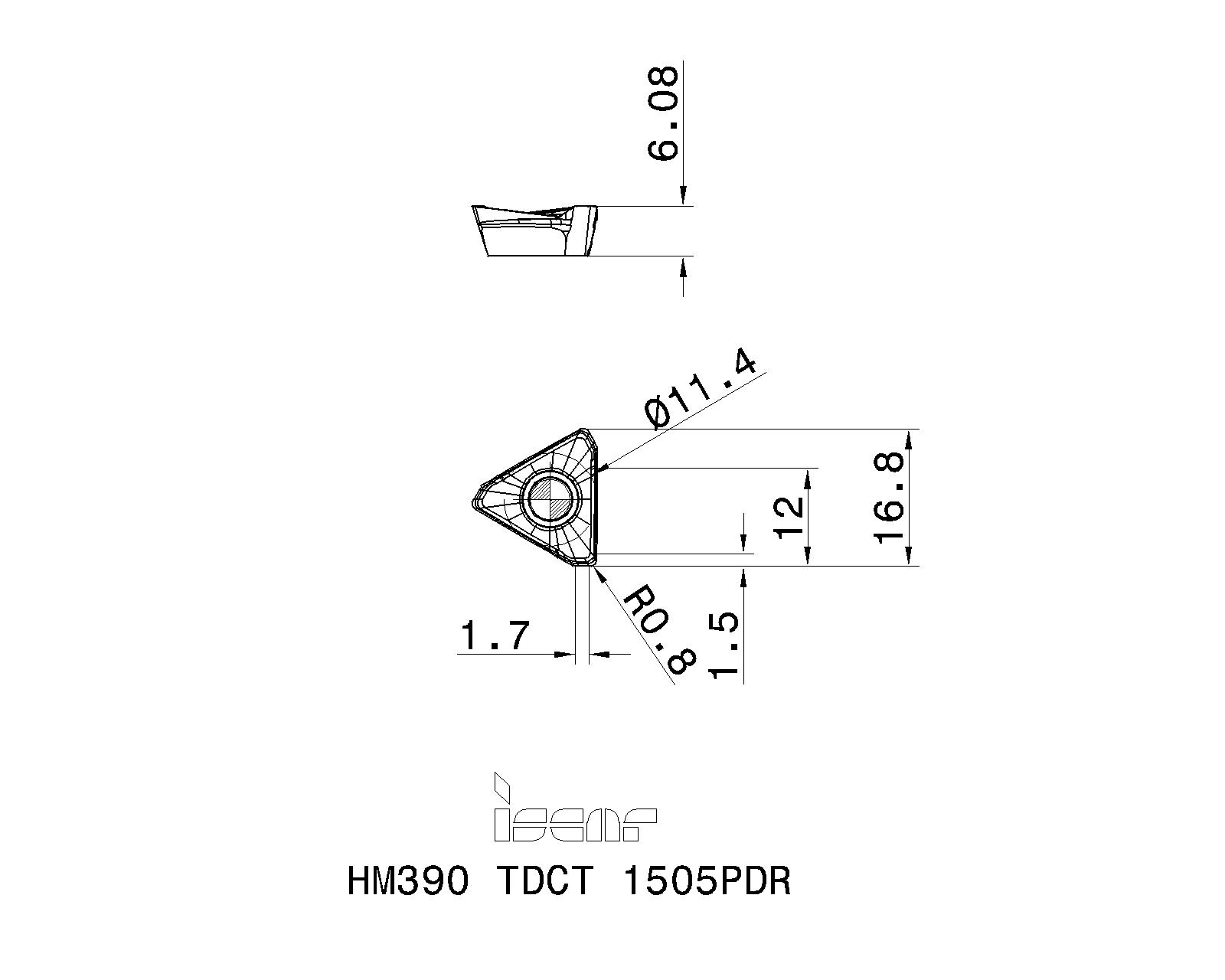 ISCAR Cutting Tools - Metal Working Tools - HM390 TDKT/CT 1505