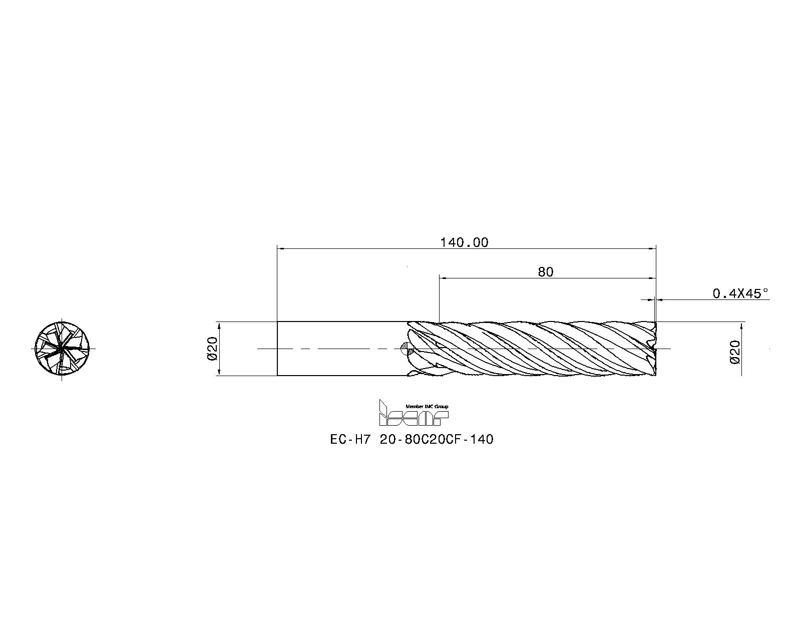Iscar Cutting Tools Metal Working Tools Ec E7 H7 Cf Ec H7 80ccf 140