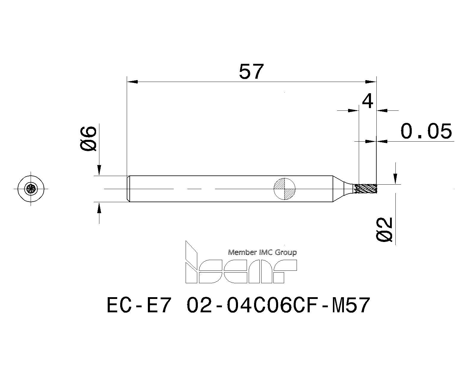Iscar Cutting Tools Metal Working Tools Ec E7 H7 Cf Ec E7 02 04c06cf M57