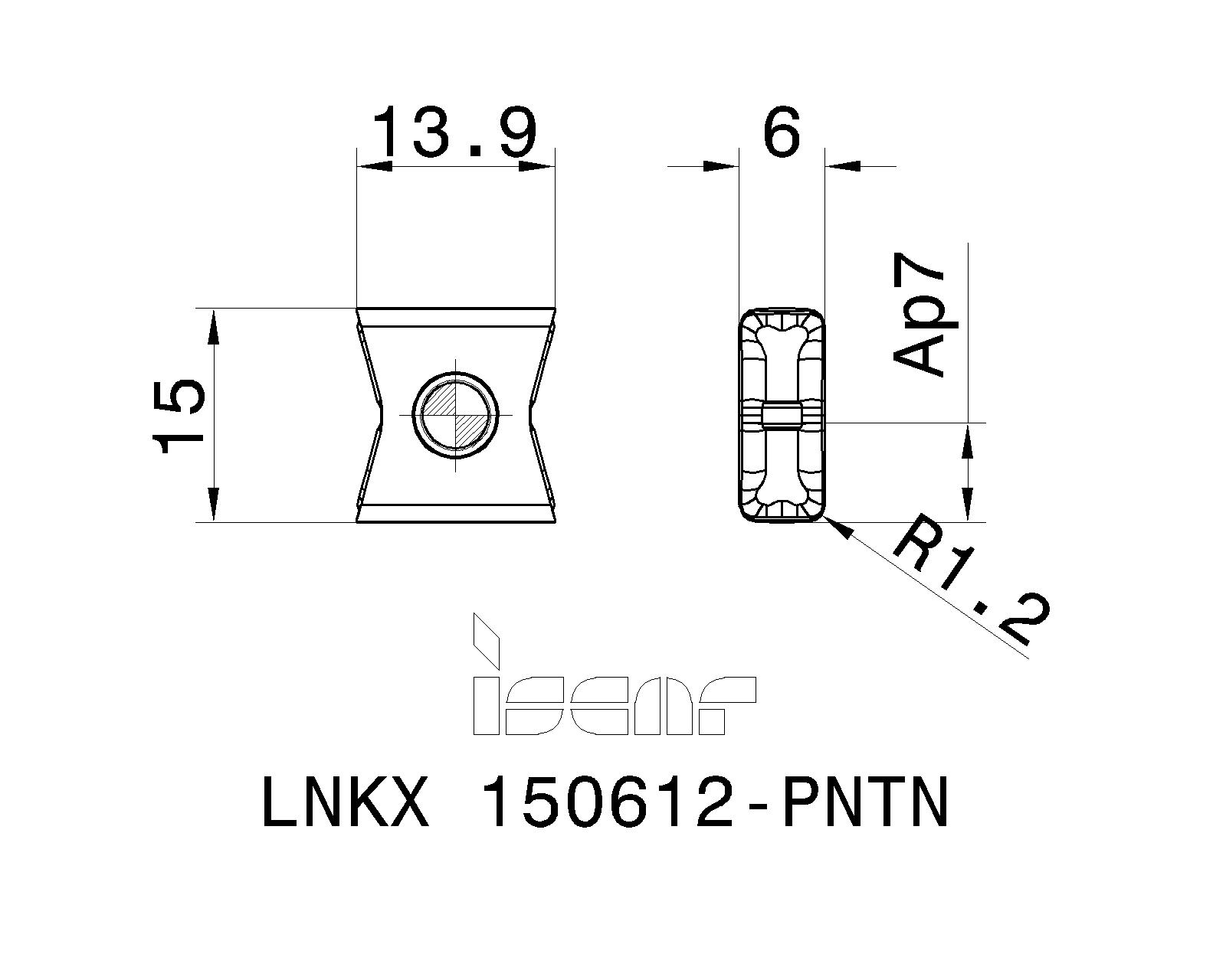 ISCAR Cutting Tools - Metal Working Tools - LNKX/LNMT 1506PNTN/PN