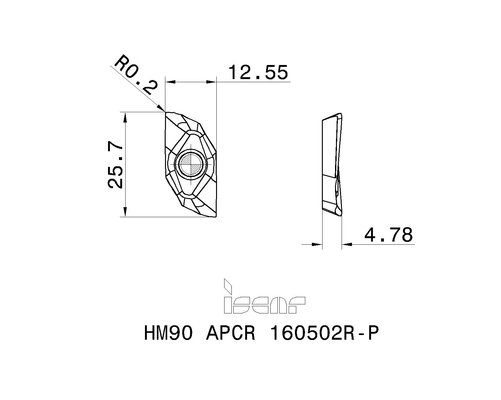 NEW PACK OF 10 ISCAR HM90 APCR 220632R-P CARBIDE INSERTS IC28 