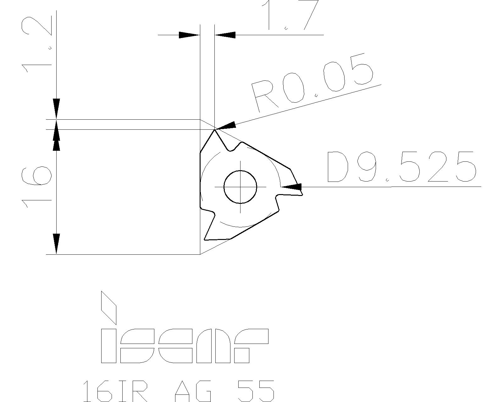 GBJ-1 16IR AG 55 LDA Turning Inserts10pcs GBJ-1 16IR AG 55 LDA Turning Inserts10pcs