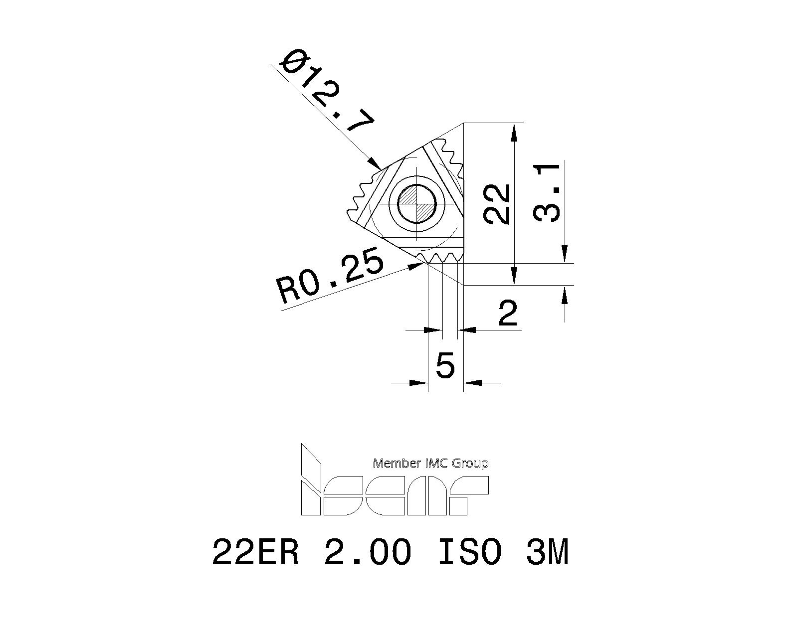 ISCAR Cutting Tools Metal Working Tools ER/LISO 5902371 22ER 2