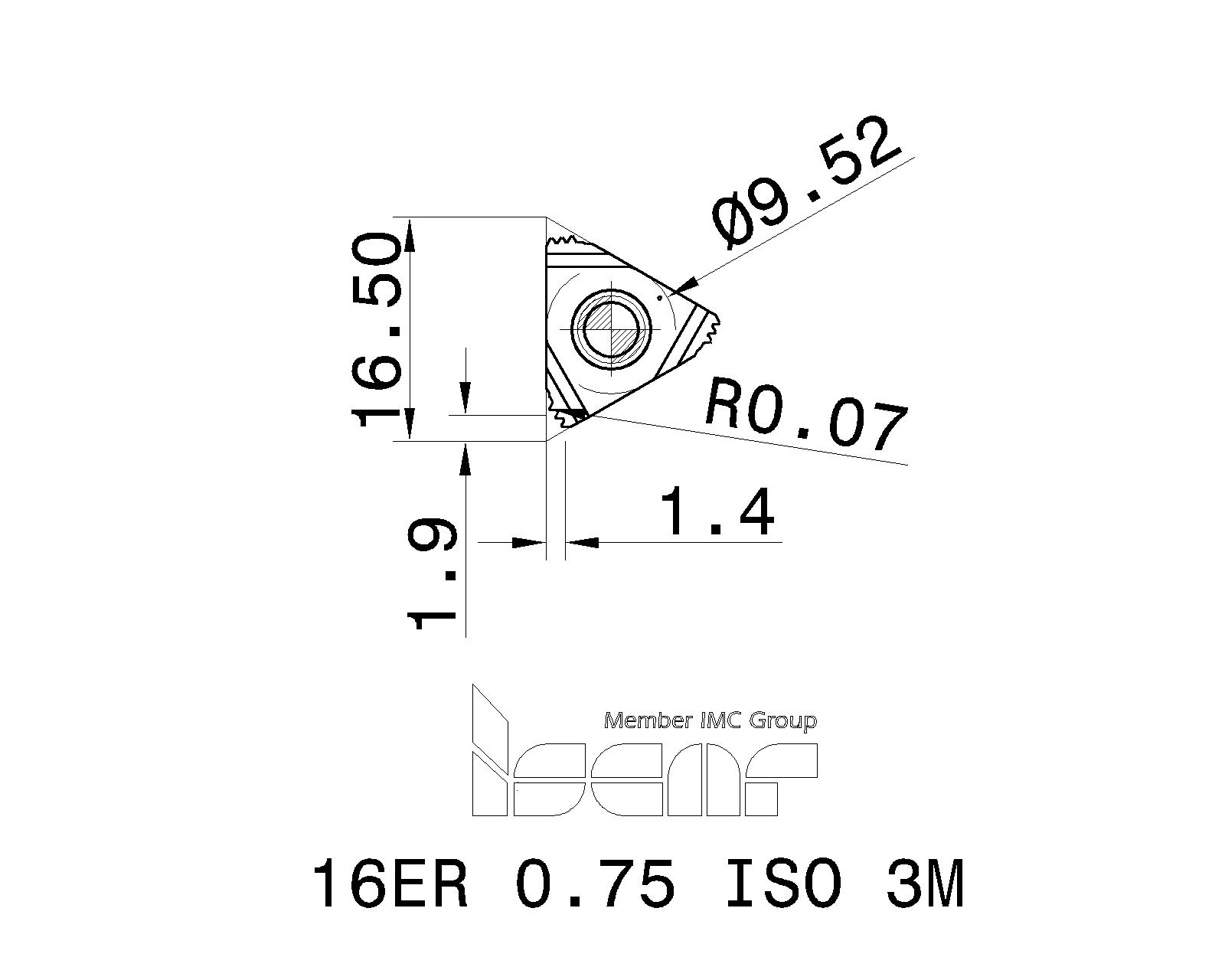 ISCAR Cutting Tools Metal Working Tools ER/LISO 5990211 16ER 0