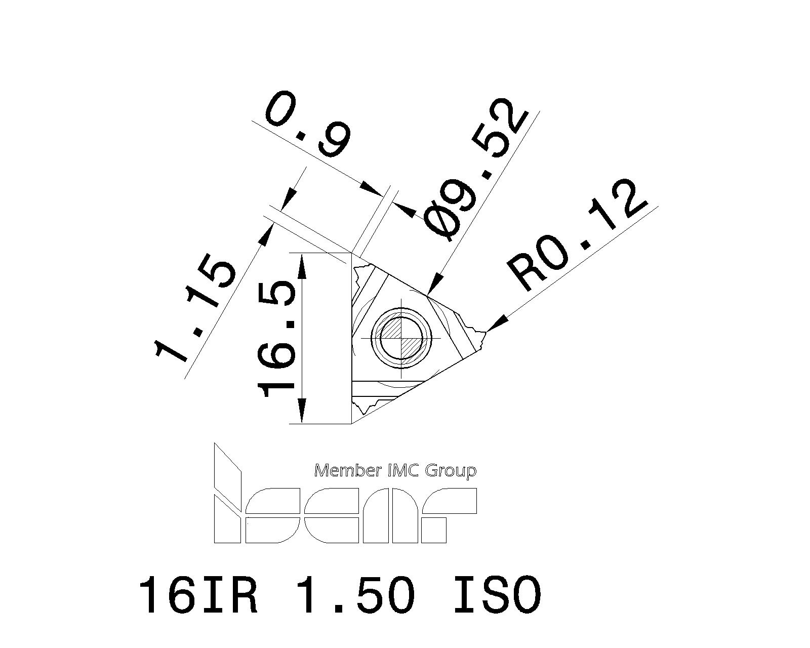 ISCAR Cutting Tools - Metal Working Tools - IR/L-ISO : 5994805 - 16IR 1 ...