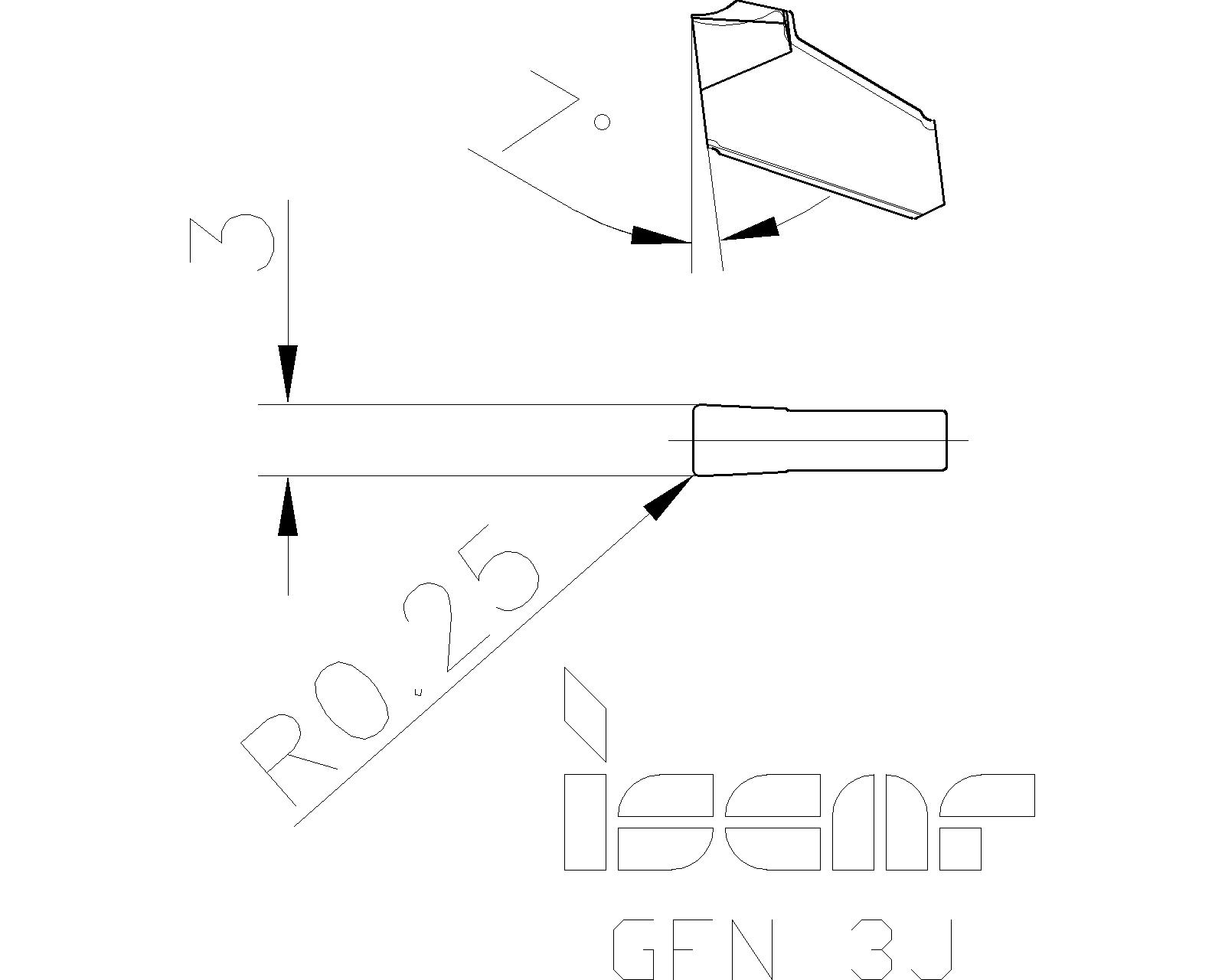 ISCAR Cutting Tools Metal Working Tools GFNJ 6001897 GFN 3J