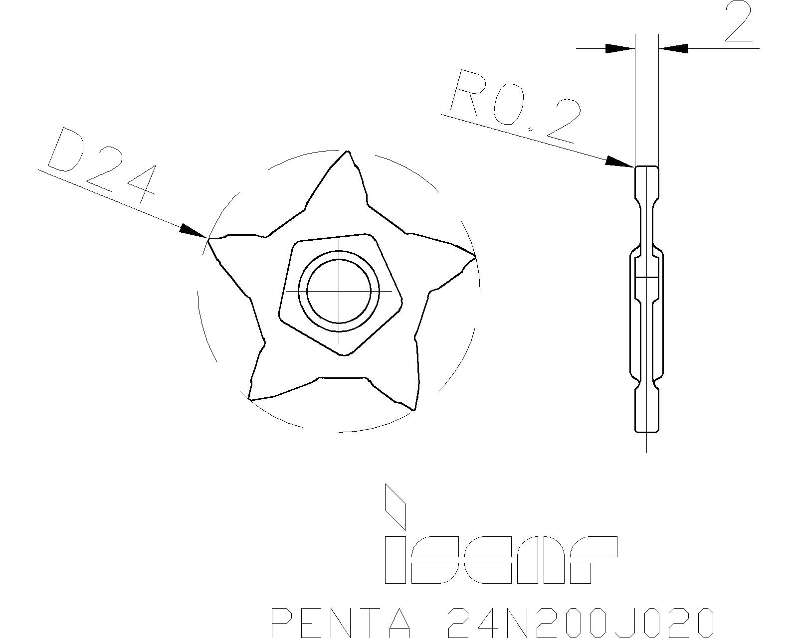 イスカル ペンタカット IC908 5個 PENTA 24N239J120:IC908 イスカル ペンタカット IC908 5個 PENTA 24N239J120:IC908