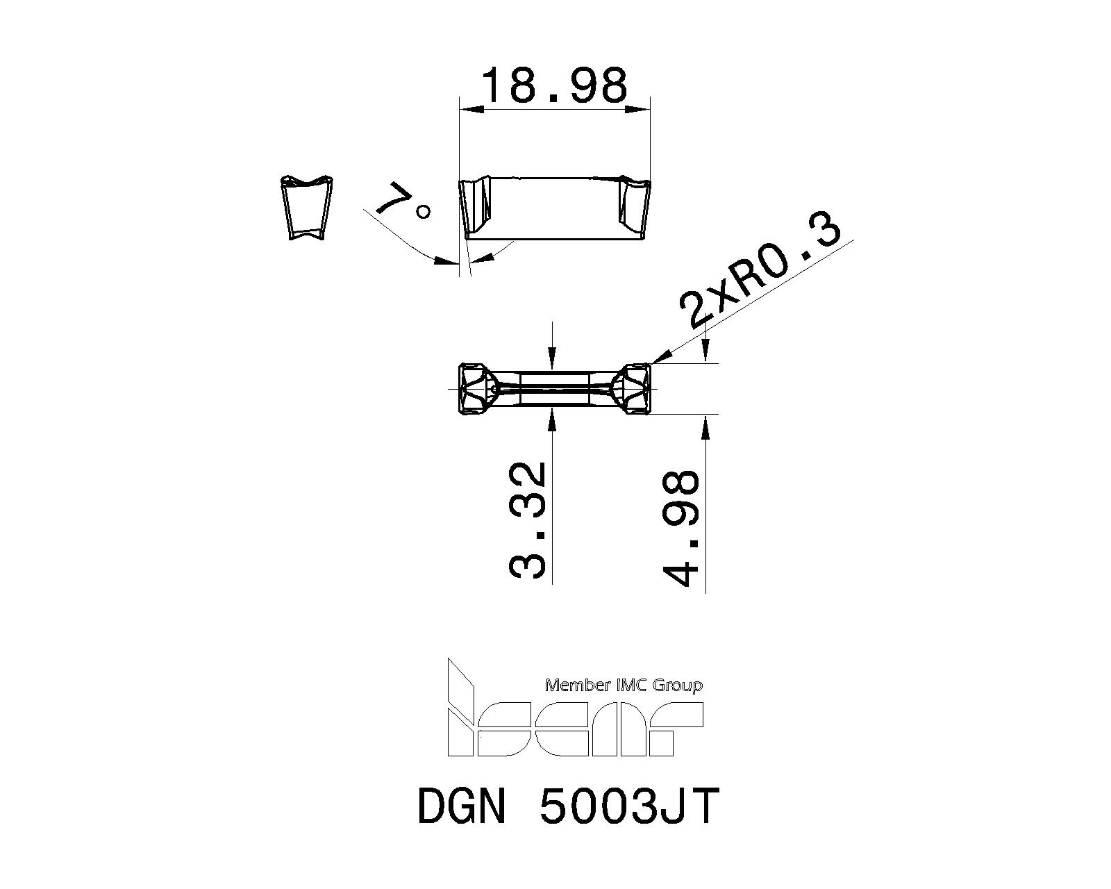 通販 イスカル ドゥーグリップ 突っ切り加工用チップ DGN-W IC1030 10個 品番