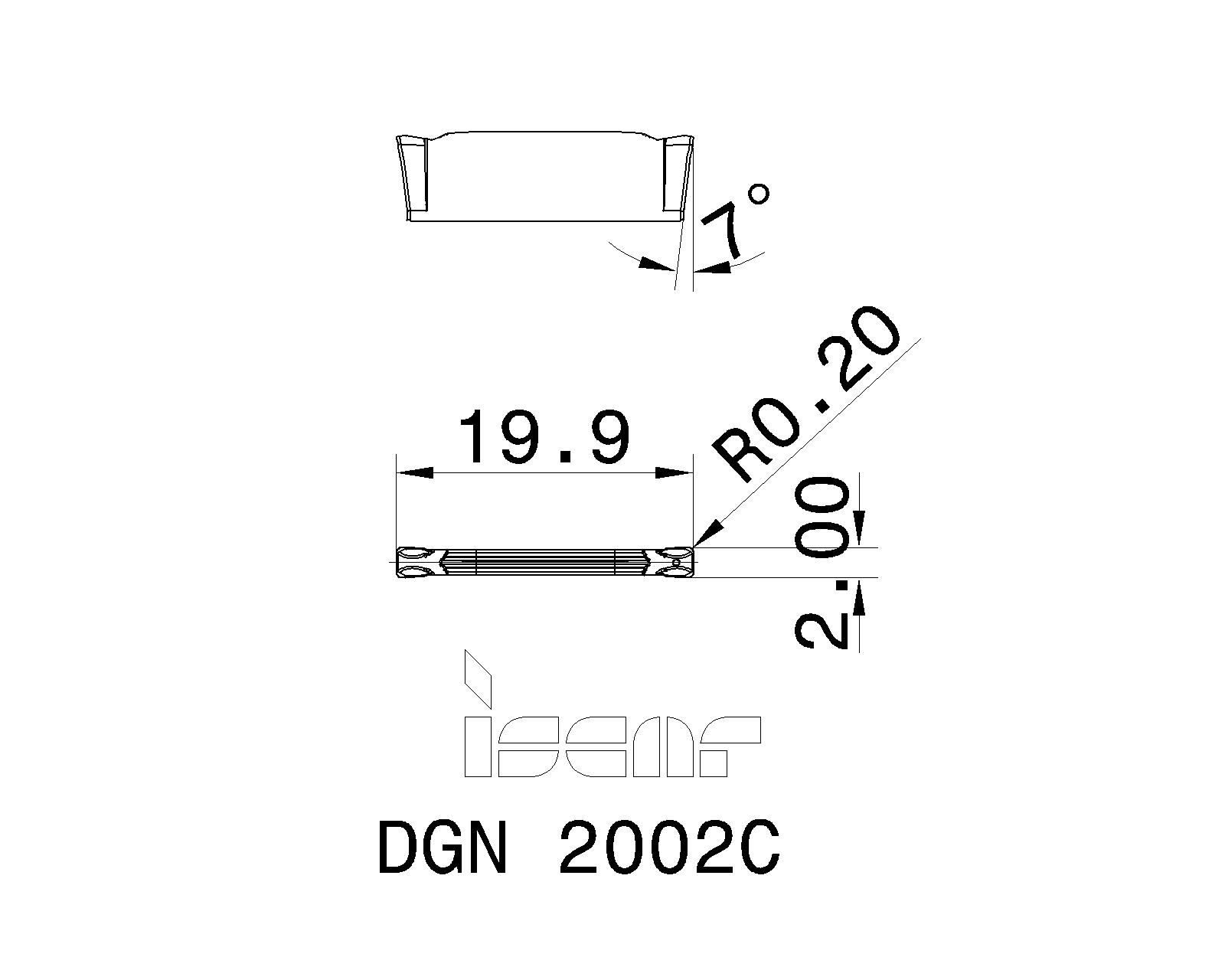 ISCAR Cutting Tools Metal Working Tools DGN/DGNC/DGNMC 6011380 DGN 2002C