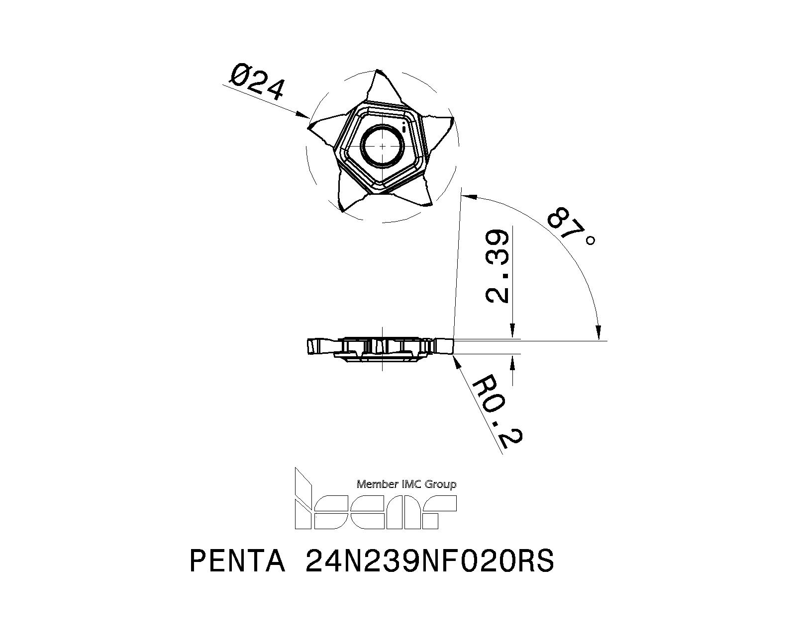 FACTORY SEALED AUTHENTIC NEW OLD STOCK Details about   PENTA 24N239NF020RS ISCAR 5 PCS 