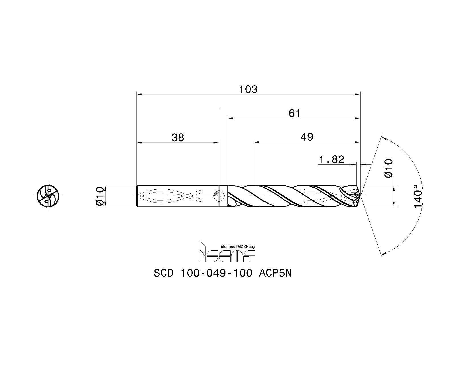 イスカル 超硬ソリッドドリル SCD-ACP5N IC908 SCD091049100ACP5N(IC908)(1102365)[送料別途