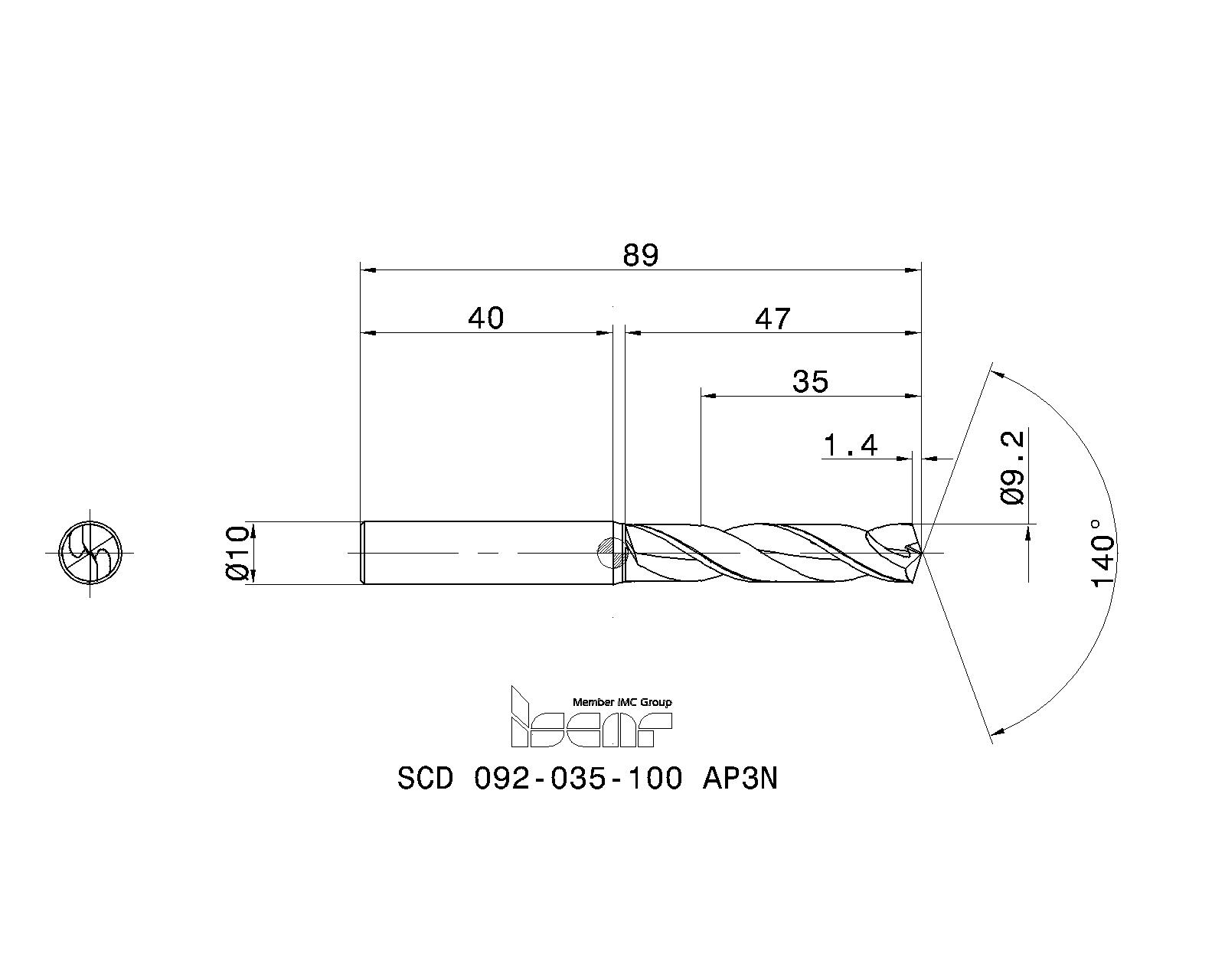 ISCAR Cutting Tools Metal Working Tools SCDAP3N (3xD) 6154769 SCD 092035100 AP3N