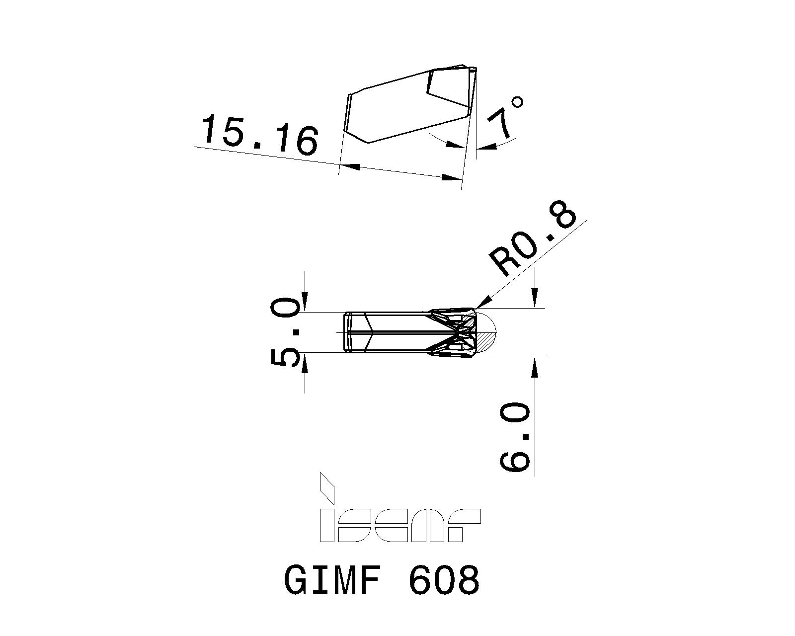 ISCAR Cutting Tools - Metal Working Tools - GIMF : 6400459 - GIMF 608