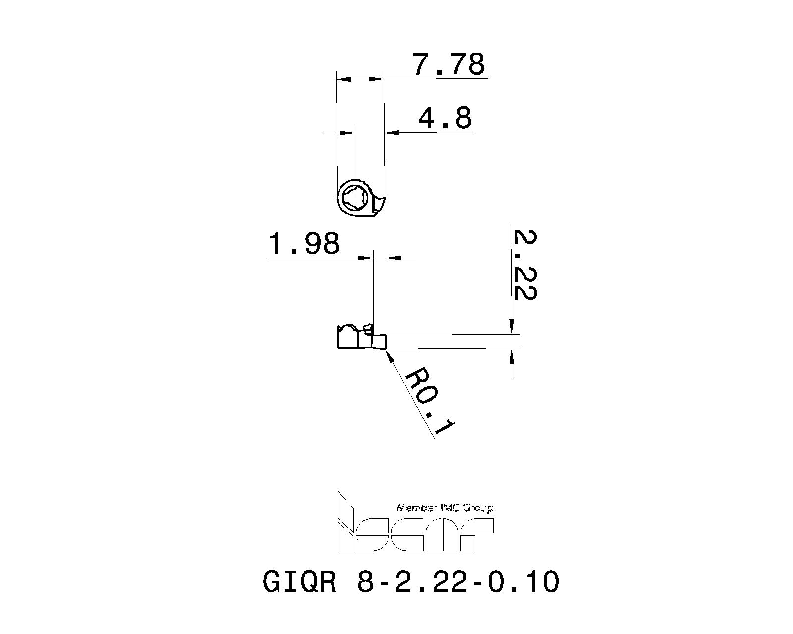 イスカル カムグルーブ チップ GIQR/L8 IC528《10個入》【1622188×10:0
