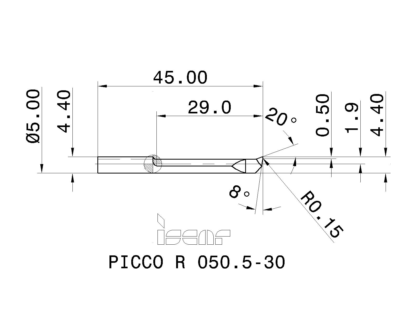 PICCO R 050.5-10 IC228 ISCAR
