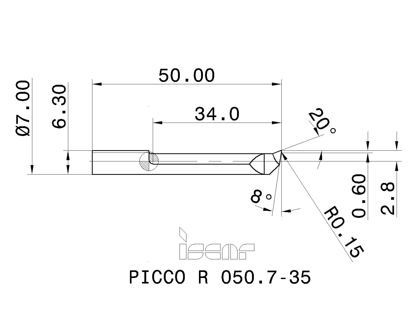 ISCAR Cutting Tools - Metal Working Tools - PICCO R/L 050, 053 