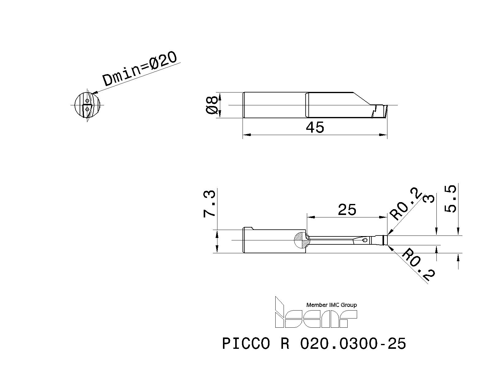 ISCAR Cutting Tools Metal Working Tools PICCO016/020 (Face Grooving) 6404149 PICCO R