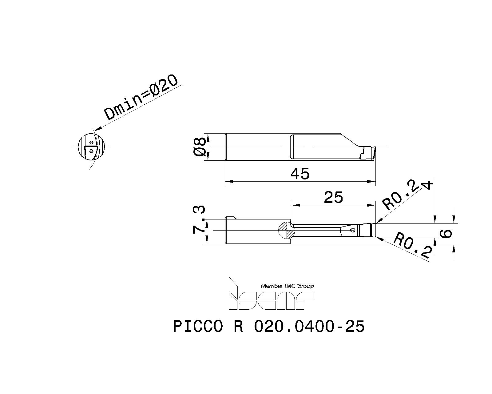 ISCAR Cutting Tools Metal Working Tools PICCO016/020 (Face Grooving) 6404155 PICCO R