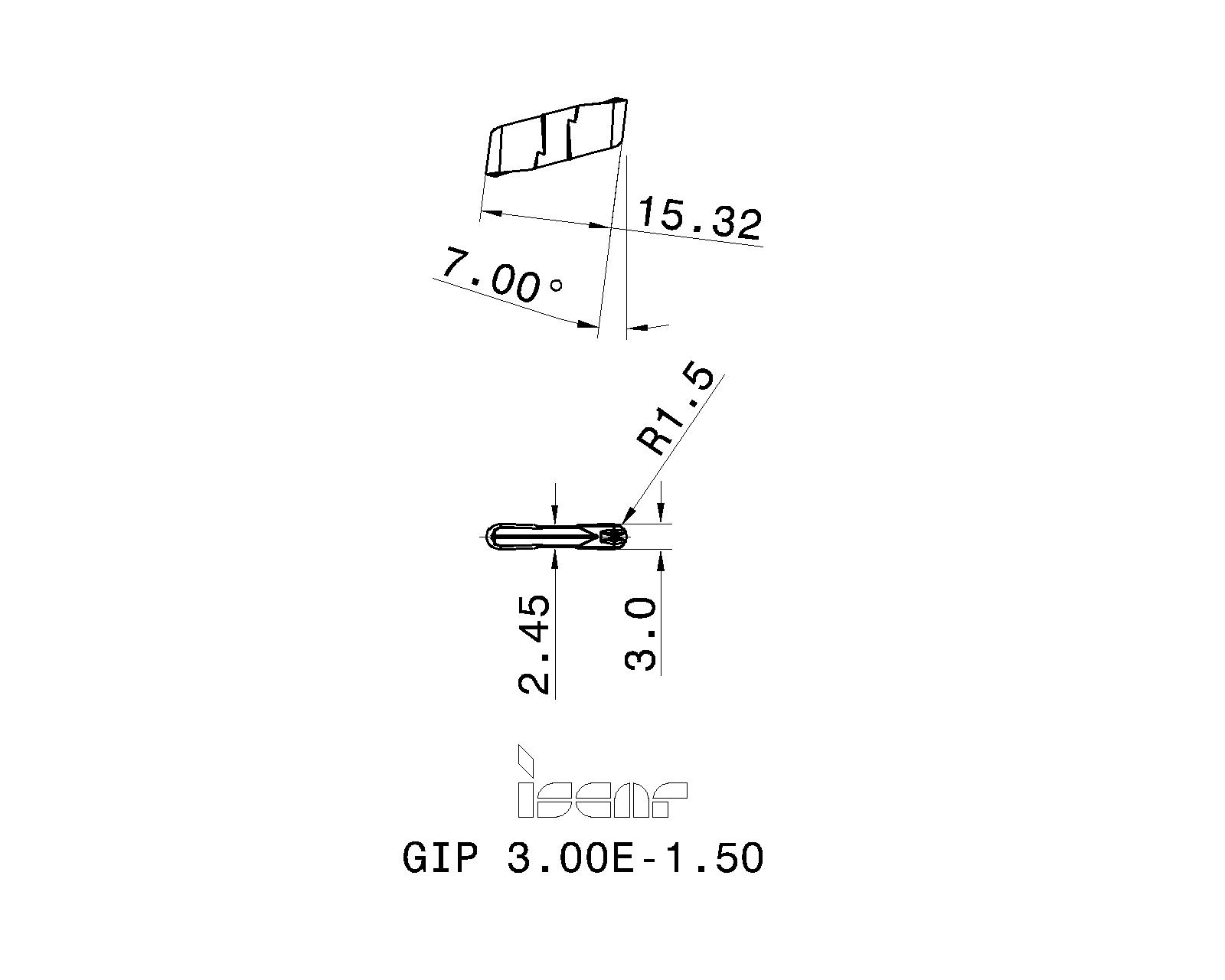10X  ISCAR GIP 3.00E-1.50 IC8250 WENDESCHNEIDPLATTEN CARBIDE INSERTS 