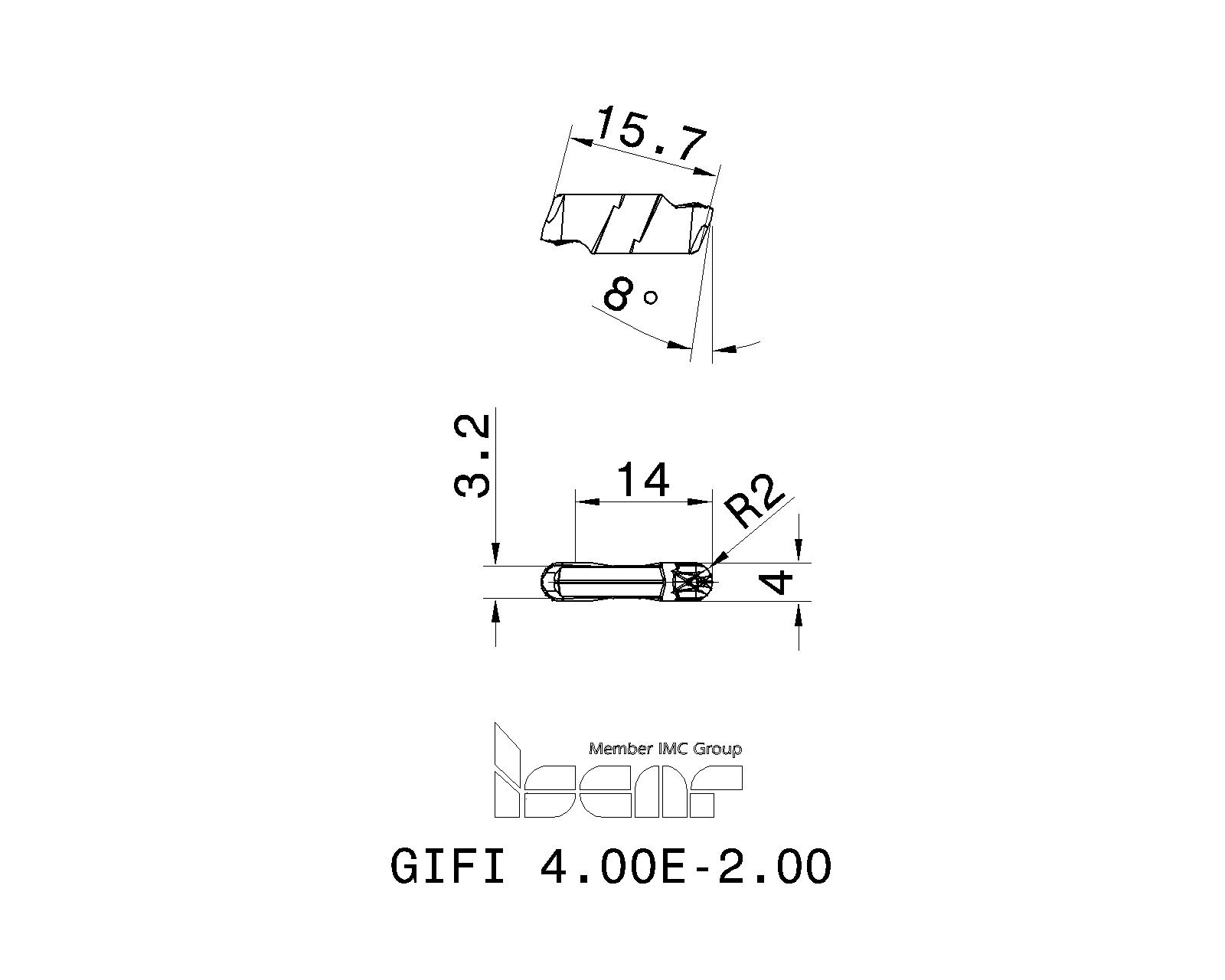 ISCAR Cutting Tools - Metal Working Tools - GIFI-E (full radius