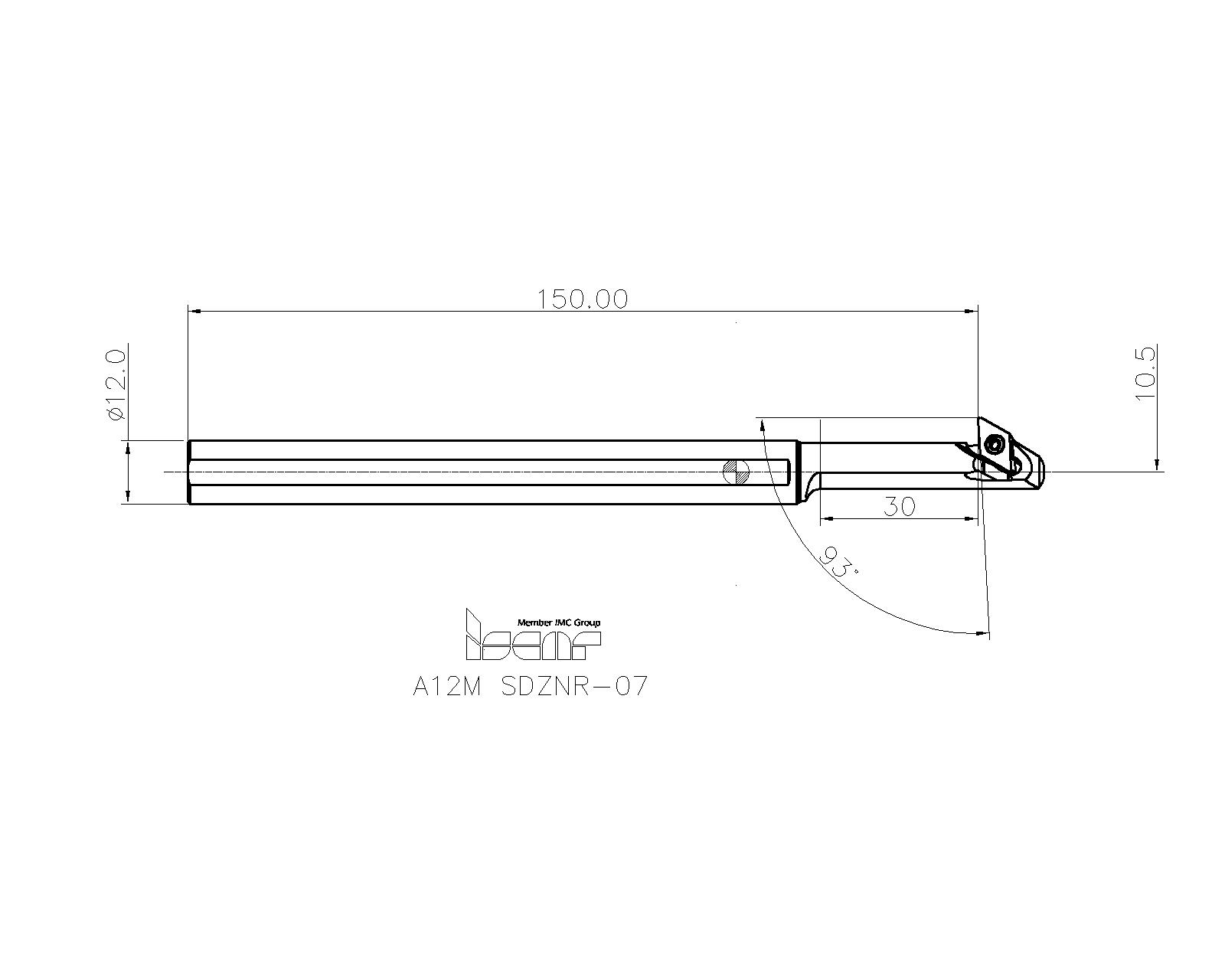 ISCAR Cutting Tools - Metal Working Tools - A/E-SDZNR/L-07 