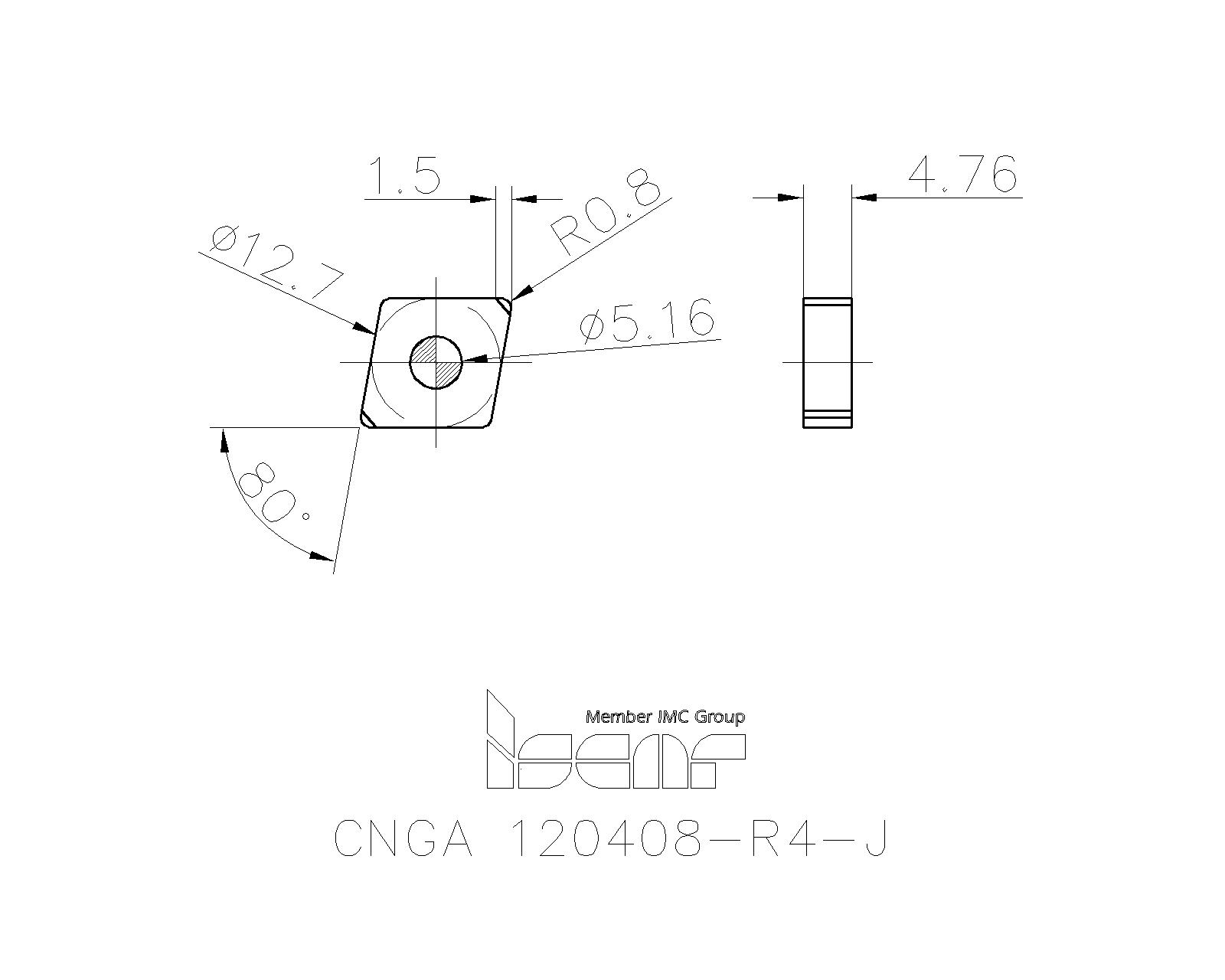ISCAR Cutting Tools - Metal Working Tools - CNGA-J(CBN) : 6769786 ISCAR Cutting Tools - Metal Working Tools - CNGA-J(CBN) : 6769786